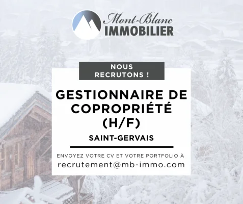 Gestionnaire de Copropriétés (H/F) – CDI à Saint-Gervais | Mont-Blanc Immobilier
