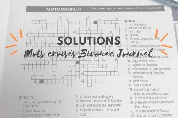 Solutions Mots croisés